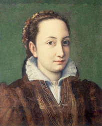 Zelfportret, gekleed als hofdame van de Koningin van Spanje, 1559